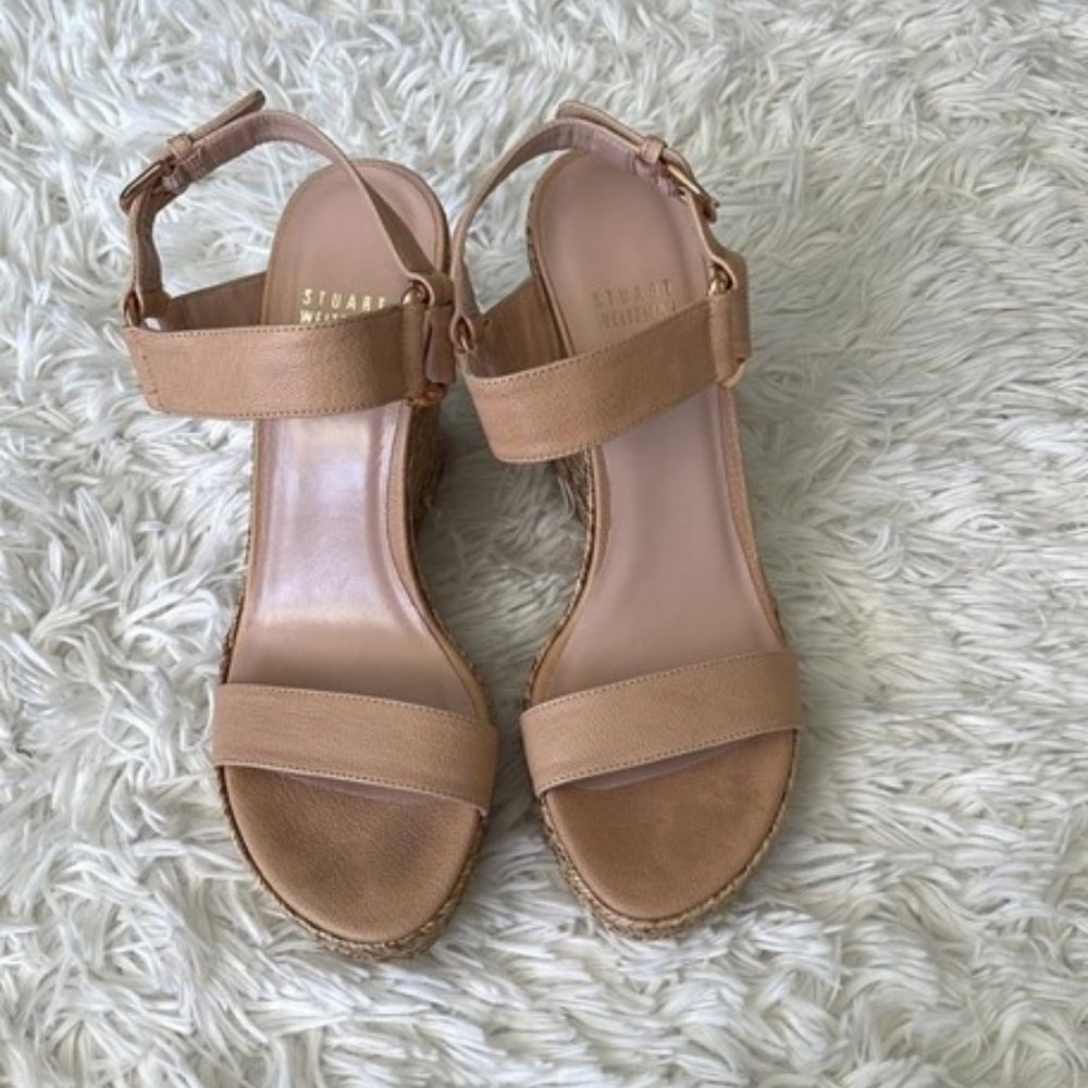 Stuart Weitzman Jute Wedge Platform Sandal